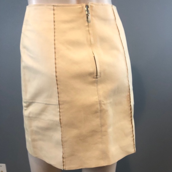 NWOT 3.1 Phillip Lim Cream Leather Skirt Size 0 - Picture 10 of 16